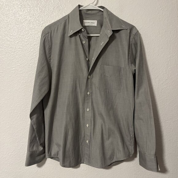 Everlane Men's Classic Oxford Shirt Gray Size XS Button Down Long Sleeve - Picture 2 of 7